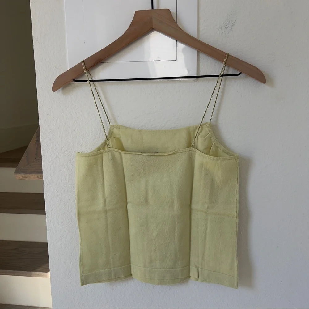 Easel Cardigan & Tank Top Set in Yellow